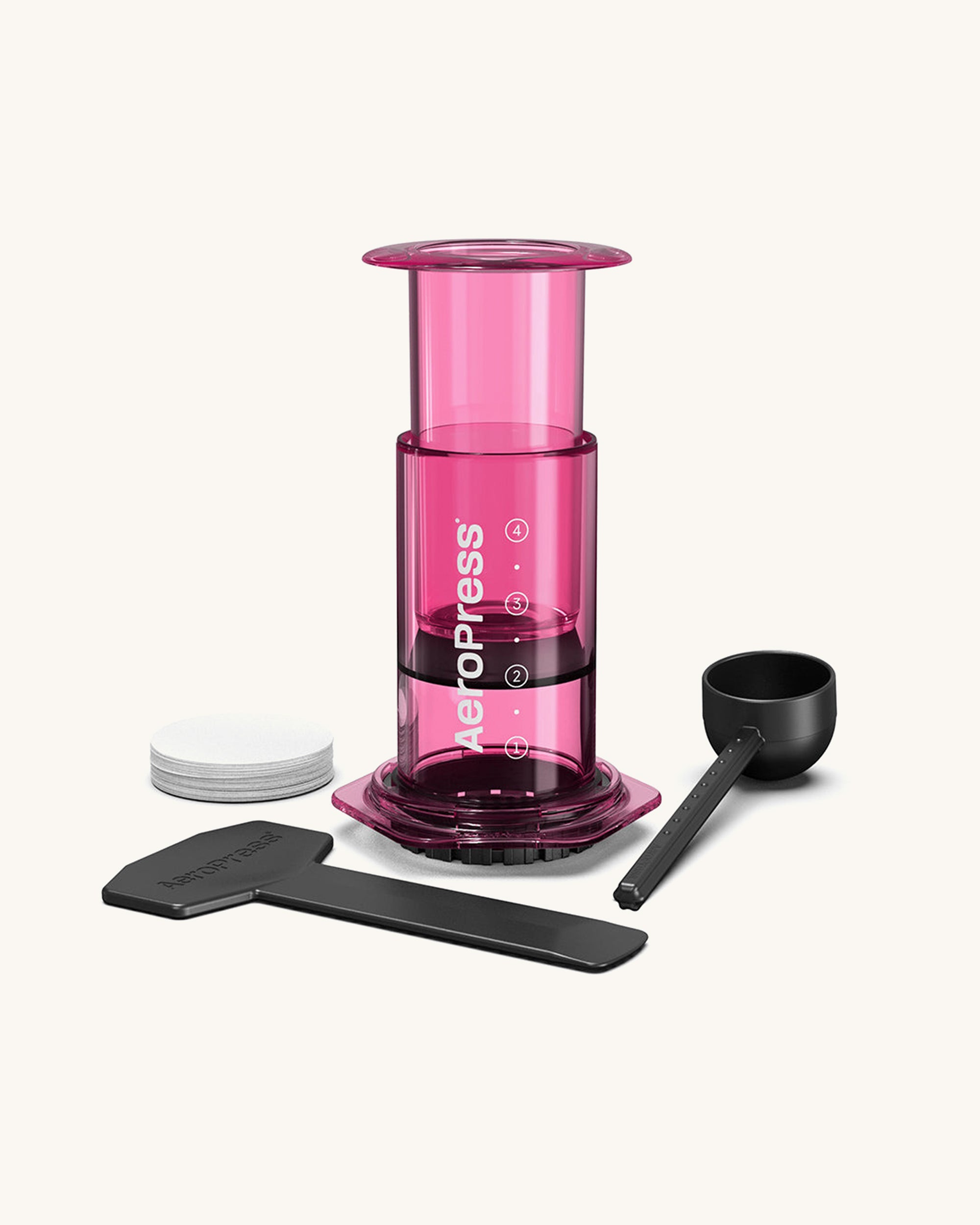 AeroPress Clear Coffee Maker Pink