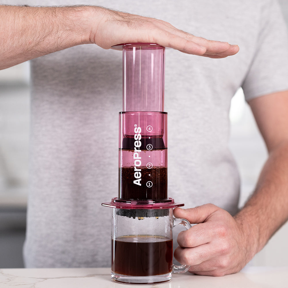 AeroPress Clear Coffee Maker Pink